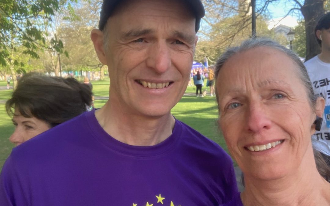 Running, weight training and stretching to keep fit